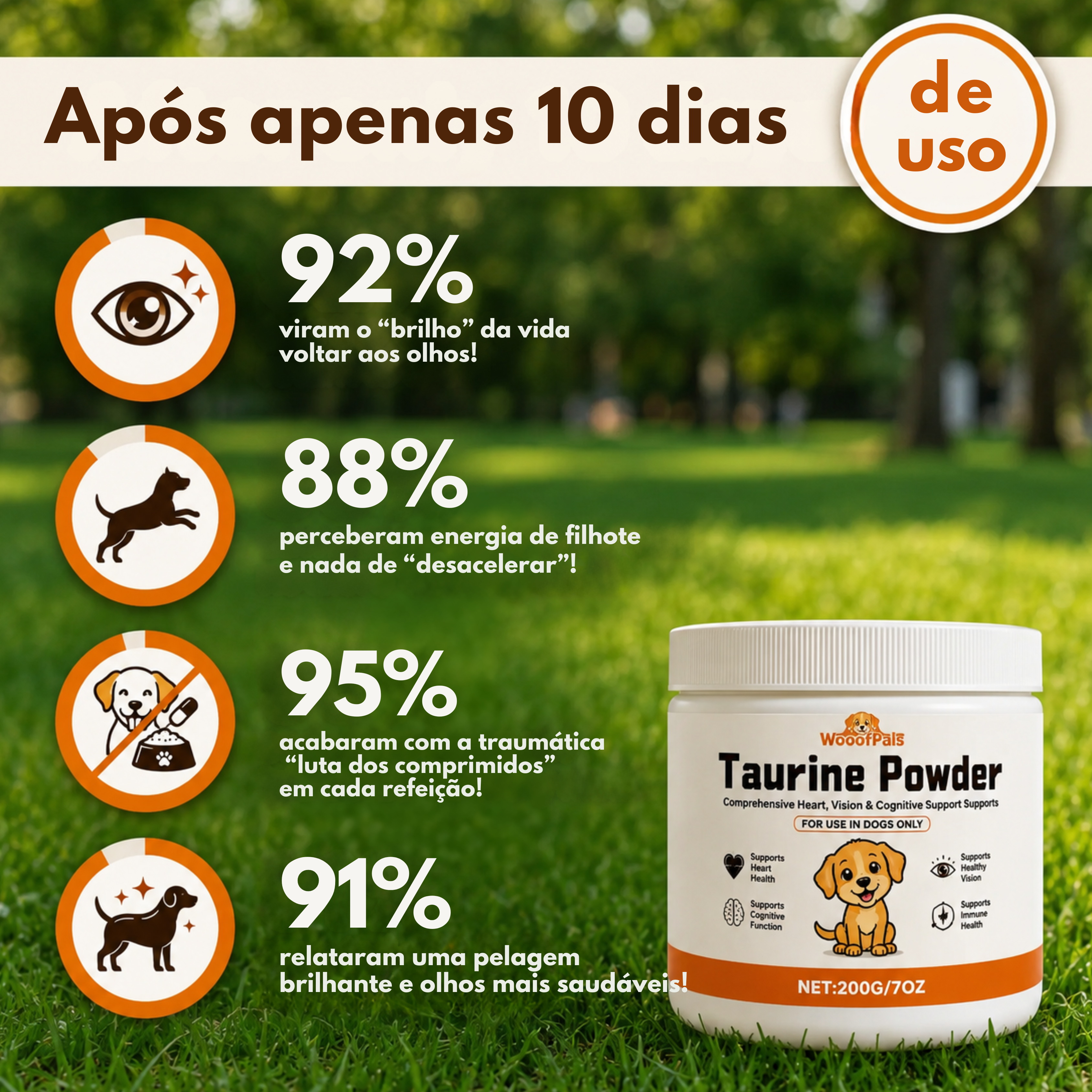 WooofPals™ Taurine for Dogs — Cardiac Support and Longevity